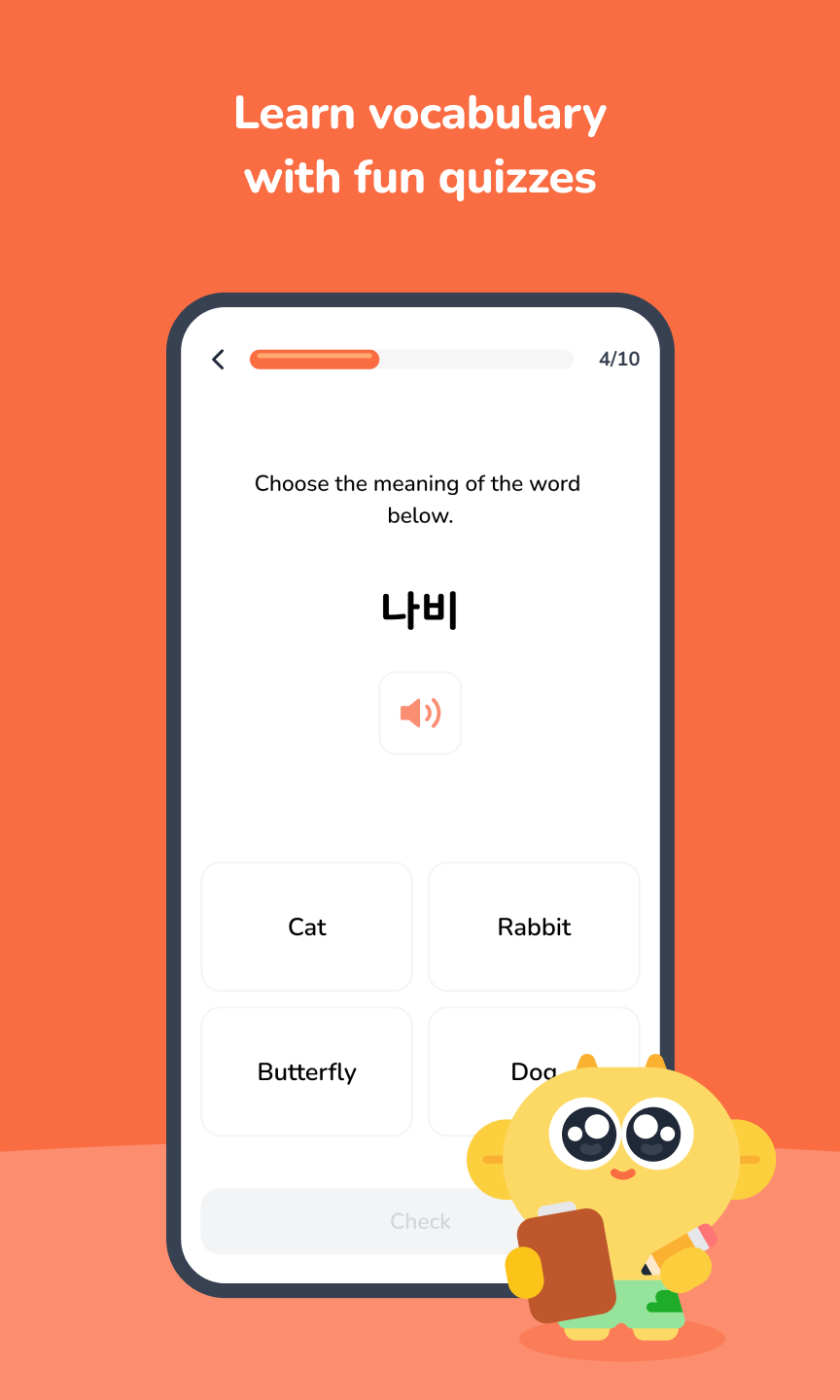 Learn vocabulary with fun quizzes