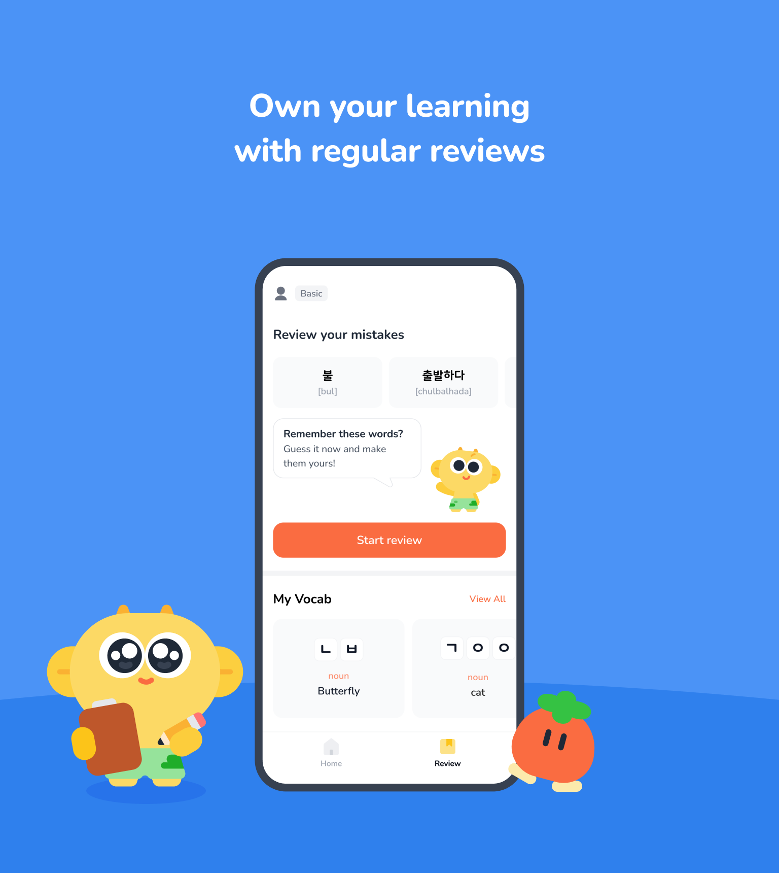Own your learning with regular reviews